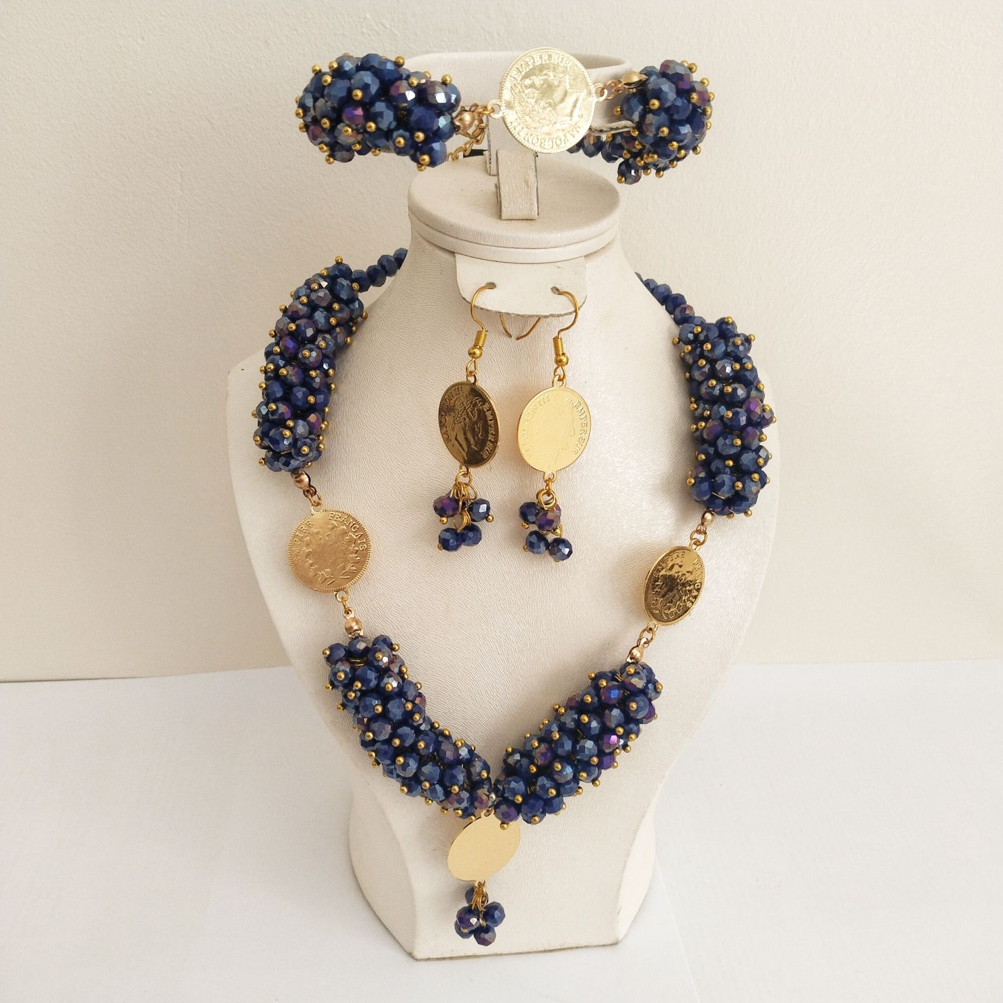 PARURE CRISTAL BLEU 
